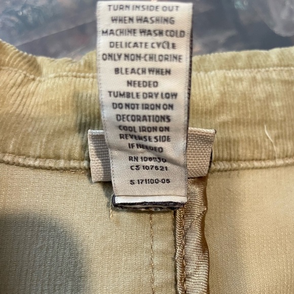 Vtg Venezia Tan Corduroy Jacket Women’s Size Embroidered Pockets & Back Detail - Picture 12 of 14